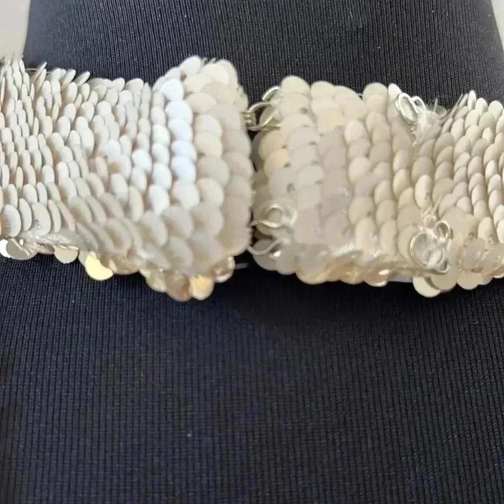 Anthropologie Hummingbird Sequin Open Back Blouse… - image 4